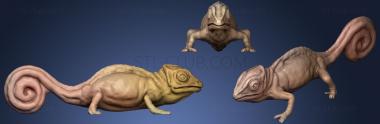 3D model Gold Chameleon (STL)